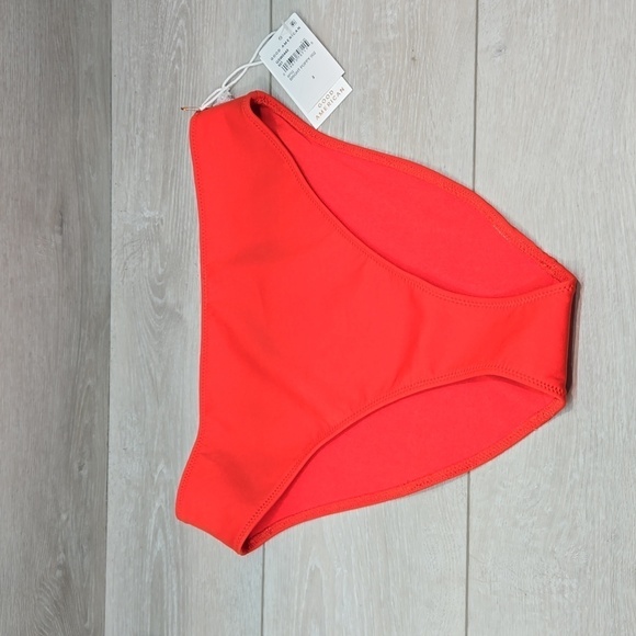 NWT Good American Matte Good waist chekky Bright Poppy Women Swim Bottom sz 2/M - Picture 3 of 12
